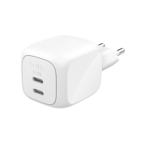 BELKIN netadapter GaN 2 poorten USB-C 50W (wit)