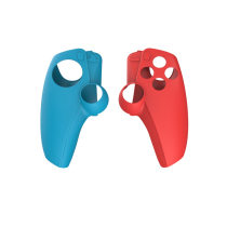 DOBE siliconen beschermhoesje links/rechts controller PS5 Portal (rood/blauw)