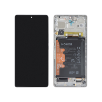 Compleet scherm zilver Honor 70 (geïntegreerde batterij)