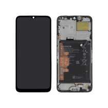 Compleet scherm zwart Honor X8 5G (geïntegreerde batterij)
