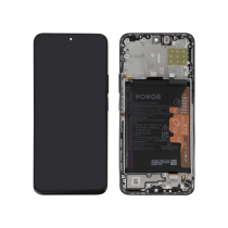 Compleet scherm zwart Honor 90 Lite/X8a (geïntegreerde batterij)