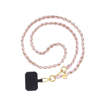 FAIRPLAY lange telefoonketting Lou 120 cm (Camel)