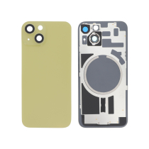 Compleet achterglas geel iPhone 14 (met MagSafe) (zonder logo)