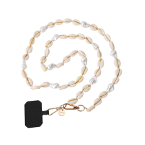 FAIRPLAY telefoonketting lang 120cm CLEA (schelp goud)
