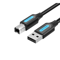 VENTION kabel USB-A mannelijk naar USB-B mannelijk 0,5m (zwart)