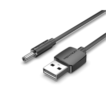 VENTION voedingskabel USB-A naar Jack DC 3,5 mm zwart (0,5m)