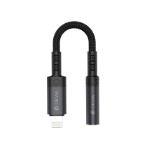 DEVIA adapter Lightning naar Jack 3.5mm (zwart)
