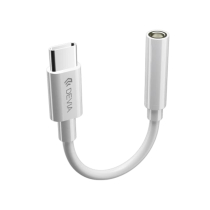 DEVIA adapter USB-C naar Jack 3.5mm (wit)