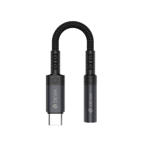 DEVIA adapter USB-C naar Jack 3.5mm (zwart)