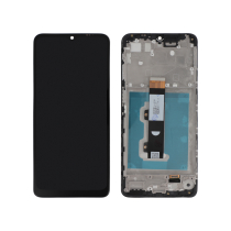 Compleet scherm zwart Moto E22i (met frame)