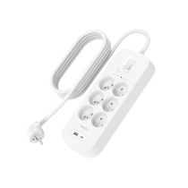 BELKIN stekkerdoos met overspanningsbeveiliging 6 stopcontacten (USB-A + USB-C)