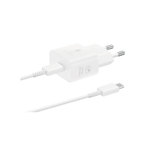 SAMSUNG set oplader 25W + kabel USB-C (wit)