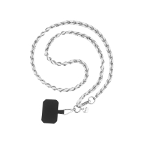 FAIRPLAY lange telefoonketting Lou 120 cm (zilver)