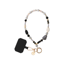 FAIRPLAY korte telefoonketting 40cm SILVIA (zwart/wit/grijs)