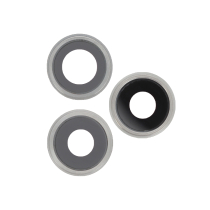 Achtercameralenzen met rand iPhone 12 Pro Max (zilver)