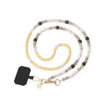 FAIRPLAY telefoonketting lang 120cm VALERIA (abrikoos/blauw/zwart)