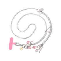 FAIRPLAY telefoonketting lang 120cm FAUSTINA (roze)