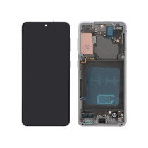 Compleet scherm wit Galaxy S21 5G (G991B) (met frame)