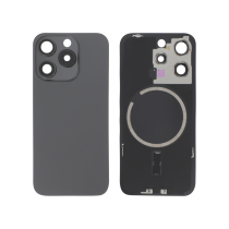 Achterglas zwart titanium iPhone 15 Pro (met MagSafe) (zonder logo)