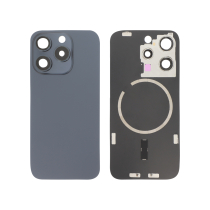 Achterglas blauw titanium iPhone 15 Pro (met MagSafe) (zonder logo)