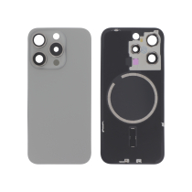 Achterglas naturel titanium iPhone 15 Pro (met MagSafe) (zonder logo)