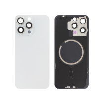 Achterglas wit titanium iPhone 15 Pro Max (met MagSafe) (zonder logo)