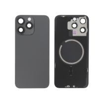 Achterglas zwart titanium iPhone 15 Pro Max (met MagSafe) (zonder logo)