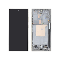 Compleet scherm amberkleurig titanium Galaxy S24 Ultra (S928B) (met frame)