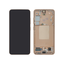 Compleet scherm oranje Galaxy S24 (S921B) (met frame)
