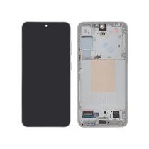 Compleet scherm crème Galaxy S24 (S921B) (met frame)