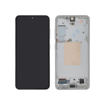 Compleet scherm zilver Galaxy S24 (S921B) (met frame)