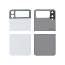 Compleet achterglas wit Galaxy Z Flip3 5G (F711B) (zonder logo)