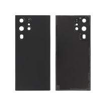 Achterglas zwart Galaxy S22 Ultra (S908B) (zonder logo)