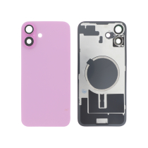 Achterglas roze iPhone 16 Plus (met MagSafe) (zonder logo)