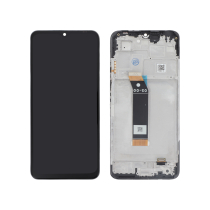 Compleet scherm zwart Poco M4 5G (met frame)