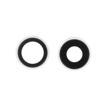 Achtercameralens met rand iPhone 16/16 Plus (wit) (set van 2)