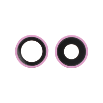 Achtercameralens met rand iPhone 16/16 Plus (roze) (set van 2)