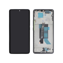 Compleet scherm zwart Redmi Note 14 Pro 5G (met frame) (ReLife)