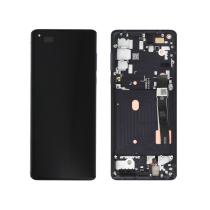 Compleet scherm zwart Motorola Edge 2020 (XT2063) (met frame) (ReLife)