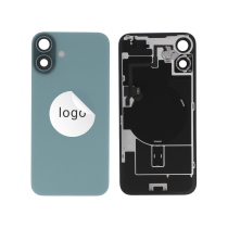 Compleet achterglas groenblauw iPhone 16 Plus (Pulled A)