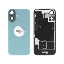 Compleet achterglas groenblauw iPhone 16 (Pulled A)