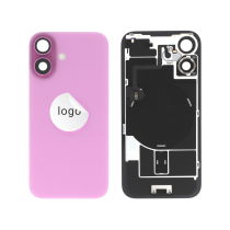 Compleet achterglas roze iPhone 16 (Pulled A)