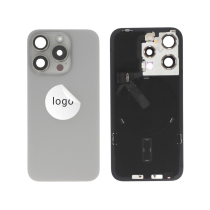 Compleet achterglas naturel titanium iPhone 15 Pro (Pulled A)