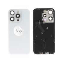 Compleet achterglas wit titanium iPhone 15 Pro (Pulled A)