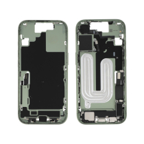 Middenframe saliegroen iPhone 17 (met componenten) (Pulled A)