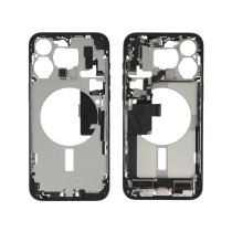 Middenframe zwart titanium iPhone 15 Pro Max (met componenten) (Pulled A)