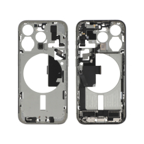 Middenframe wit titanium iPhone 15 Pro (met componenten) (Pulled A)