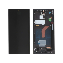 Compleet scherm zwart Galaxy S22 Ultra (S908) (Soft OLED)