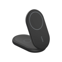 BELKIN laadstation draadloos 2-in-1 met Qi2 (15W) (zwart)