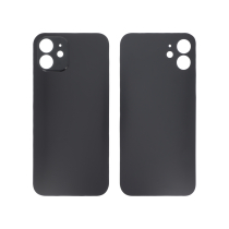 Achterglas grafiet iPhone 12 (grote opening) (zonder logo)